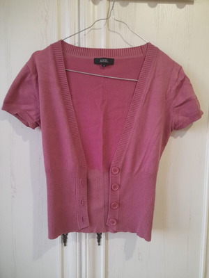 Short cardigan Anel pink, like new, size S