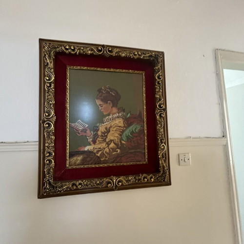 Vintage embroidered frame like new