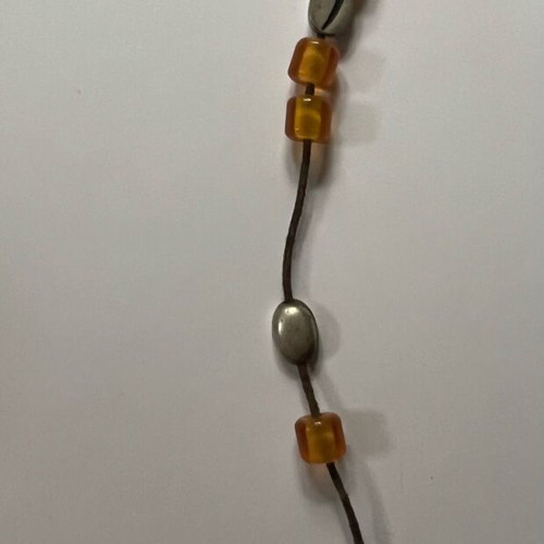 Worry beads used, orange