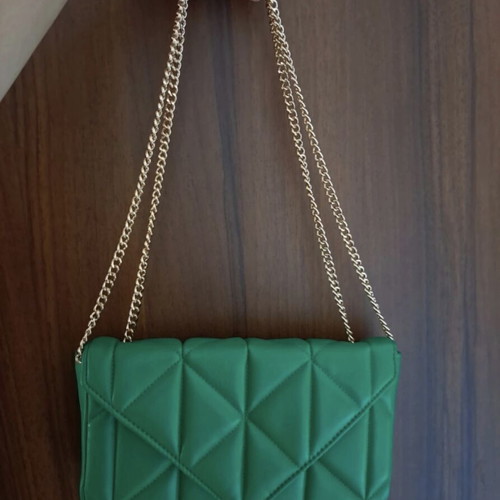 Shoulder bag H&M green, like new, leatherette