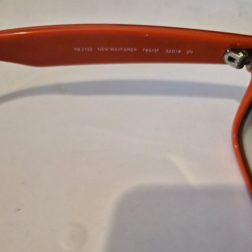 Ray-Ban New Wayfarer RB 2132 sunglasses used, orange black bicolor