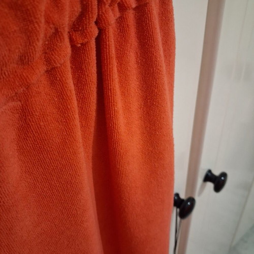 Blackberry strapless jumpsuit coral terry cloth