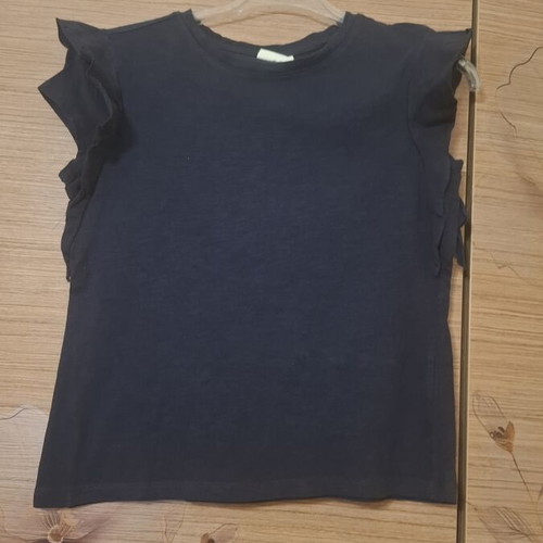 Ovs Fashion Girls' Short Sleeve T-Shirt 100% Cotton Like New, Dark Blue, Size 146 cm