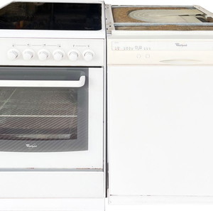 Whirlpool ηλεκτρική κουζίνα με κεραμικές εστίες & πλυντήριο πιάτων