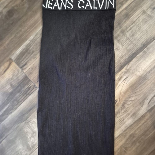 Calvin Klein skirt new, black cotton ribbed