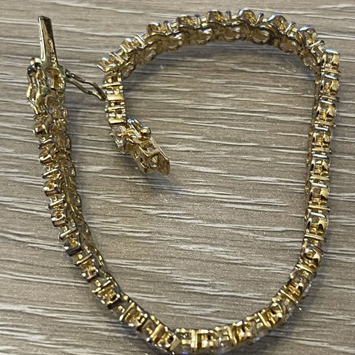 Riviera bracelet silver 925 gold plated, used, 19 cm