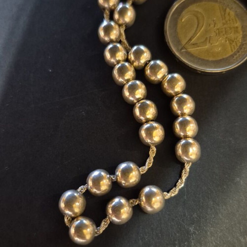 Worry beads new, 23 beads, 925 silver, 0.6mm