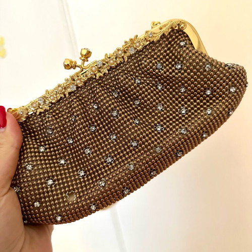 Evening bag Art. 41665T bronze like new