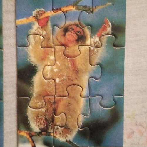 Mini children's puzzles like new, 6 pieces with animals in 3 designs