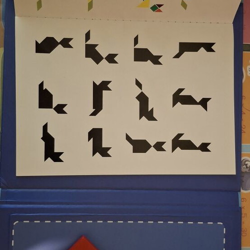 Tangram wooden magnetic puzzle book for kids like new