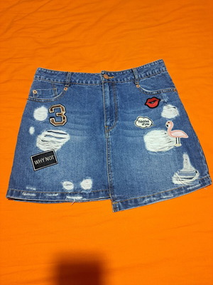 Stradivarius denim skirt like new, blue, size S