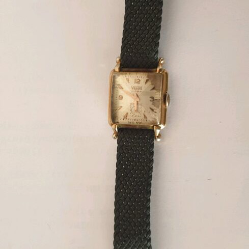 Venus Honey-Comb 19 Rubis Ladies wristwatch, square dial