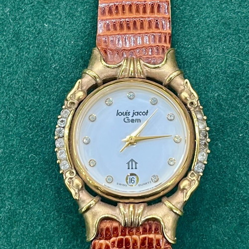 Vintage Louis Jacot Gem Swiss Quartz wristwatch like new