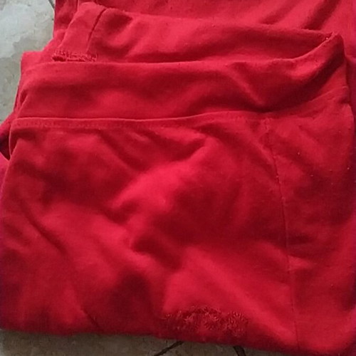 Capri pants used, size L 40 12, red