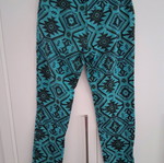 Slim pants like new, size M 38 10, white and turquoise