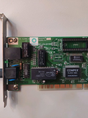 Compex RL2000 network card used, PCI, retro (1998)