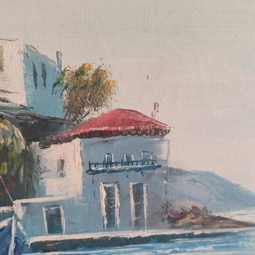 Signed painting 44x54 like new, acrylic with embossed texture
