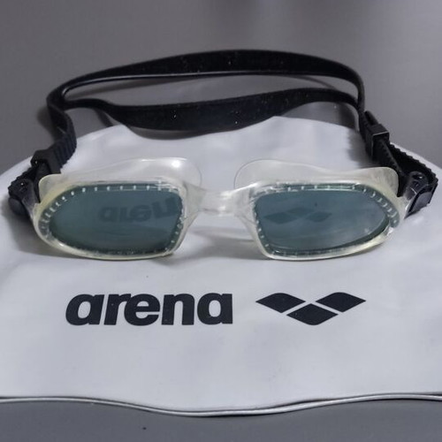 Swimming cap and goggles used in good condition