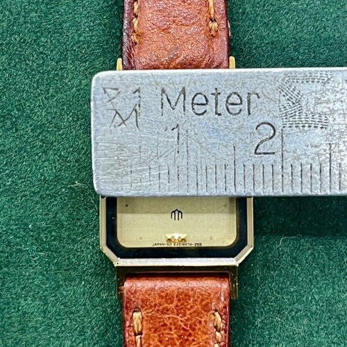 Orient wristwatch like new, beige and gold, Japan made