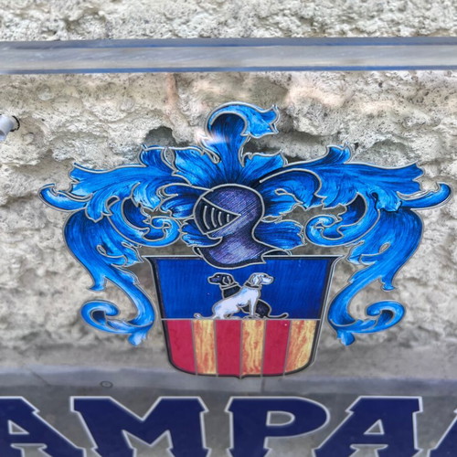 Campari plexiglass sign used, 1.5 cm thick