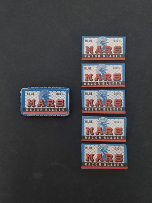 Mars razor blades pack of 5, like new, Greek made