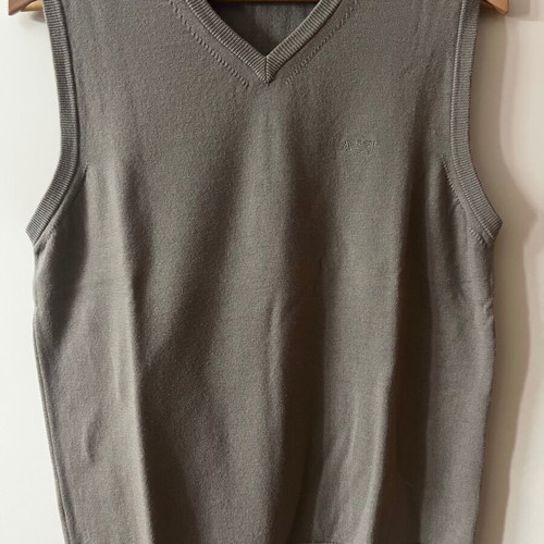Armani Jeans wool knit sleeveless top used, size S, beige