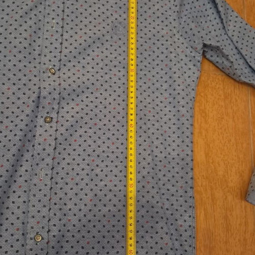 Americanino men's shirt slim fit, size XXL, like new, blue geometric pattern