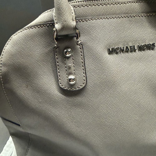 Michael Kors grey leather handbag