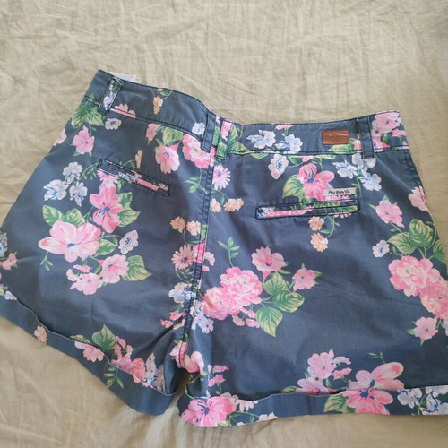 Pepe Jeans shorts used, size S, blue floral