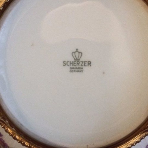 Scherzer bowl used, porcelain decorative, 1980s