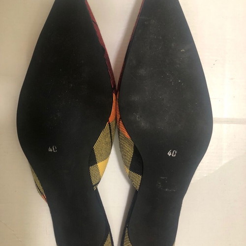 Sylvie Rost checkered evening slippers, size 40