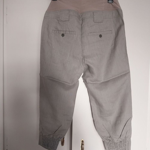 Linen maternity pants H&M size L like new, beige