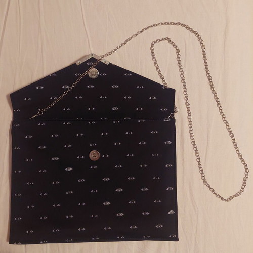 Achilleas Accessories envelope bag with eye pattern, dark blue