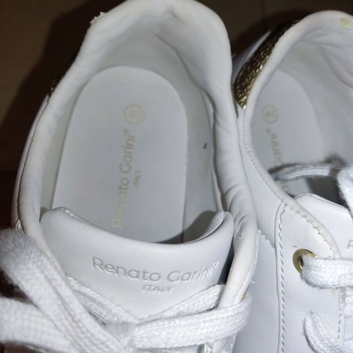 Renato Garini women's white sneakers like new, size 40