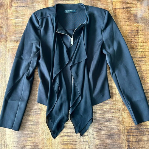 Rinascimento Black Waterfall Blazer, Size S