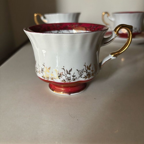 Antique porcelain tea serving set used, Former Yugoslavia