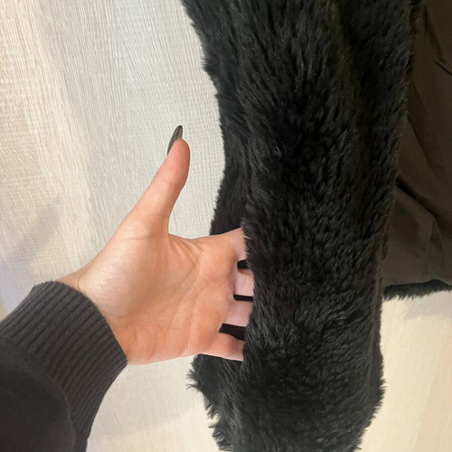 Bershka Fur Jacket like new, black, size small
