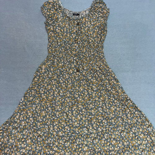 Yookie floral dress with buttons and elastic bust, like new
