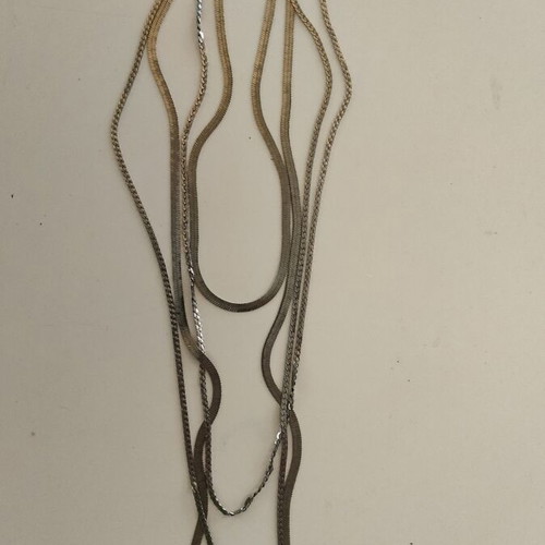 Layered necklace silver tone, like new, 40 cm
