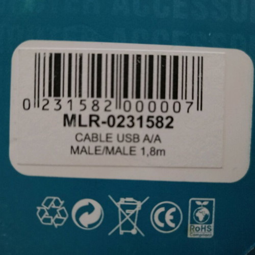 USB A/A cable 1.8m sealed unused