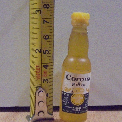 Corona beer old promotional rubber keychain used