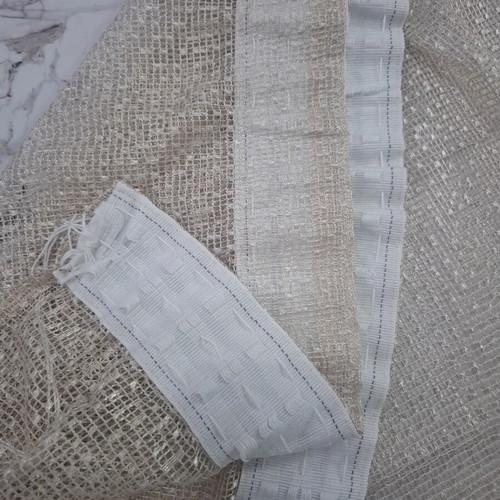 Modern curtain net ready to hang, like new, ivory color
