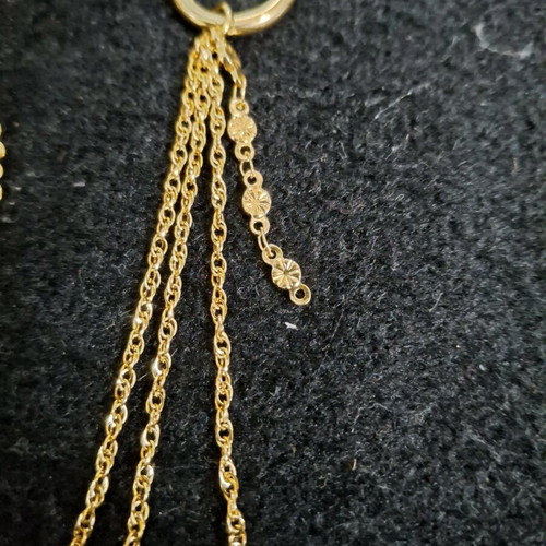 Coquette Y2k stainless steel earrings with chains like new, gold