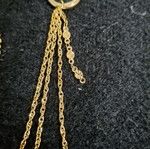 Coquette Y2k stainless steel earrings with chains like new, gold