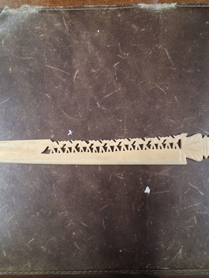 Vintage papercutter camel bone used, 30 cm