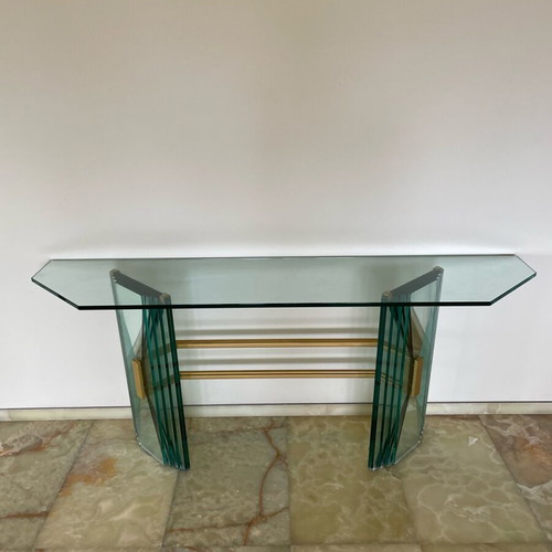 Vintage Italian Design Ventaglio Table Console Gallotti & Radice like new