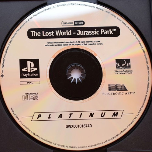 The Lost World: Jurassic Park PS1 game used, action adventure