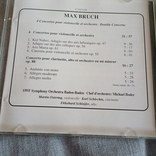 Max Bruch CD works for cello and orchestra used, classical music