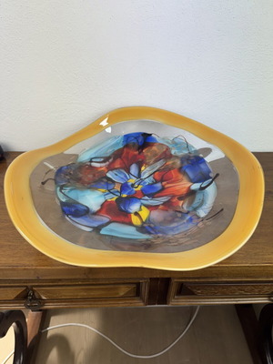 Murano decorative platter used, 44 cm diameter