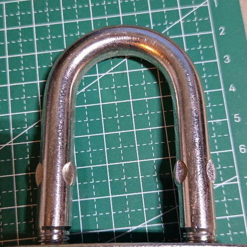 U-Bolt stainless steel support ring 15x5cm with plates and nuts new